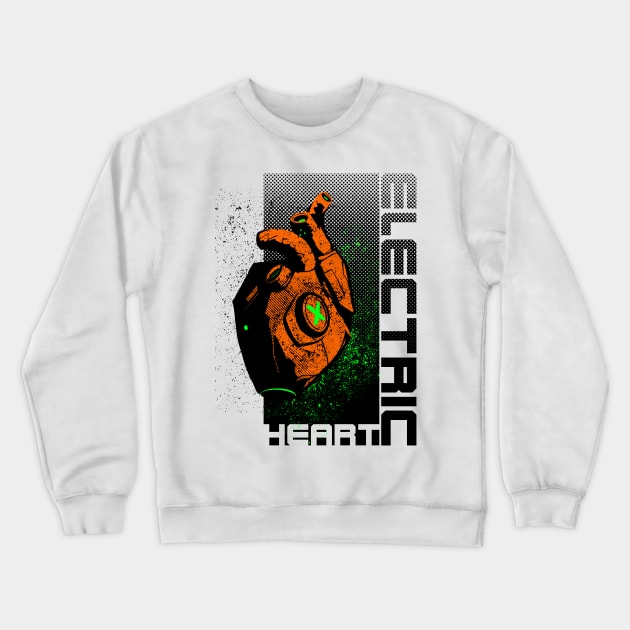 Electric Heart Crewneck Sweatshirt by visionvortex